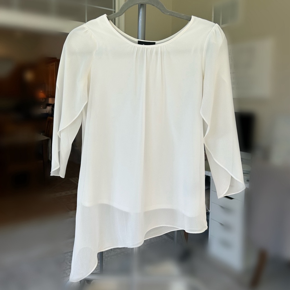 white asymmetrical top